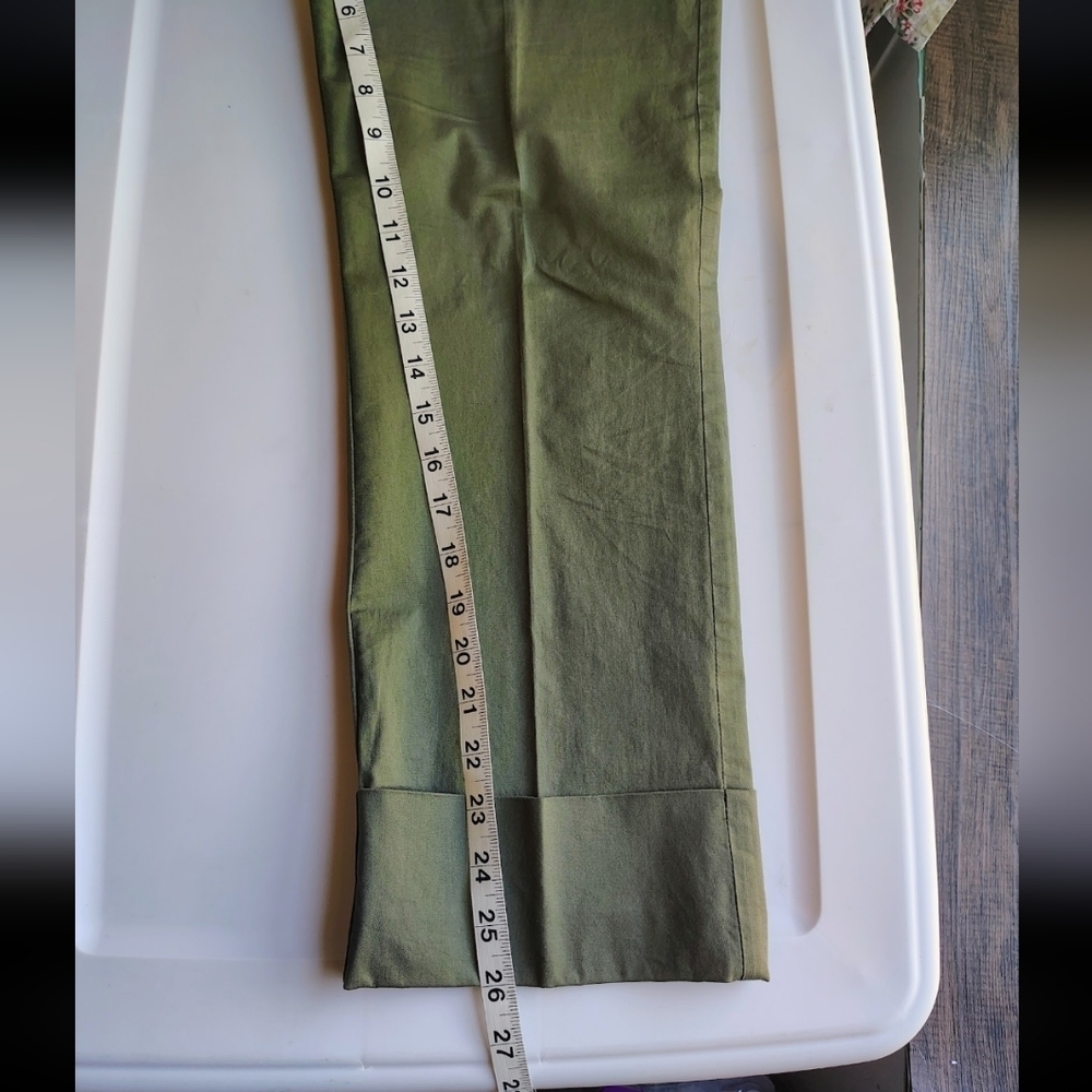 Polo Jeans Co Ralph Lauren Women's Mid-Rise Cuffed Capri Pants,Cotton Outdoor 8. - Picture 5 of 14